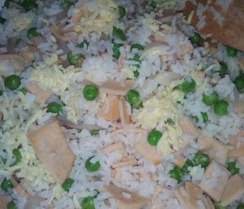 Fast Cooking Methods Simple Fried Rice with Cheese Home Style