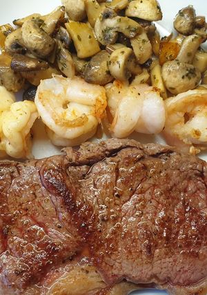 Una foto de Surf 'n' turf sin gluten