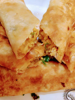 A picture of Chicken and Potato Rolls.