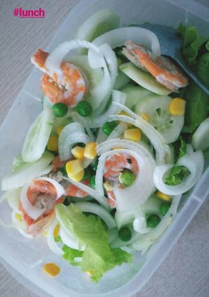 Hình của món Salad tôm eatclean.