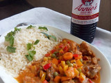 Turkey Thai curry sauce with Chilled Zobo