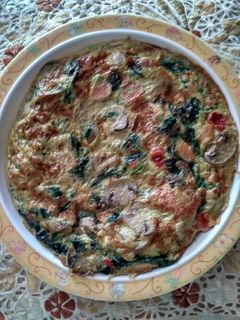 Foto resep Omelet Bayam Jamur