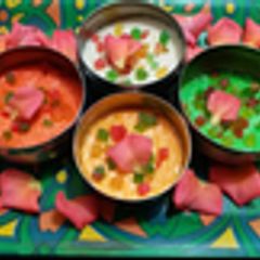 A picture of Colourful Instant Kharwas.