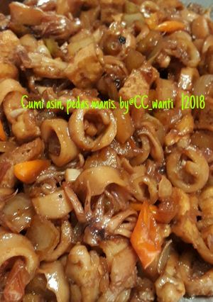 Foto resep #125. Cumi Asin, Pedas Manis