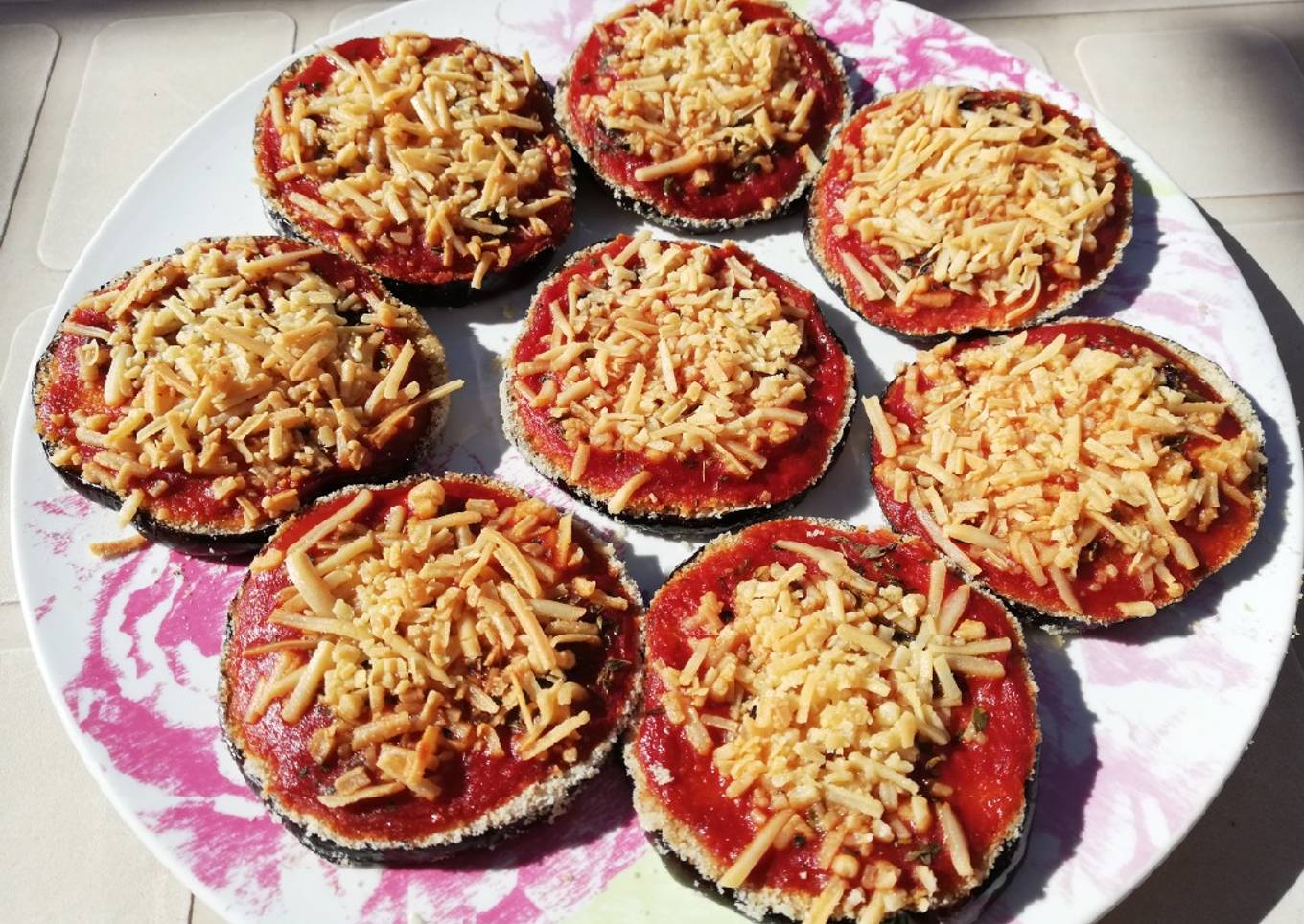 Mini pizzas de berenjena