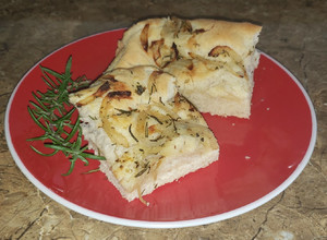 Una foto de Pan Focaccia de Cebolla y Romero