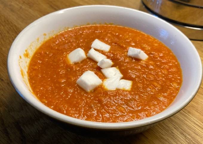 Roast pepper, tomato & veg soup - vg