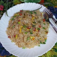 A picture of Chicken Egg fried rice.