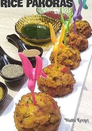 A picture of Rice Pakoras.