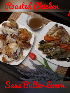 Foto resep Roasted Chicken & Saus Butter Lemon