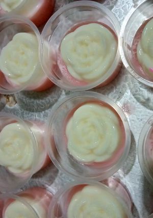 Foto resep Puding Mawar cup