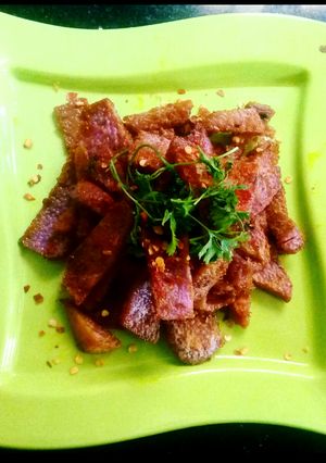 A picture of Baked Purple Yam.