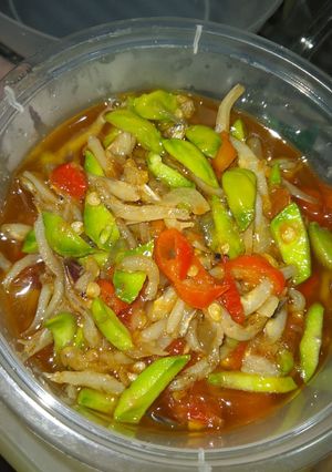Foto resep Tumis ikan Teri Pete Pedas