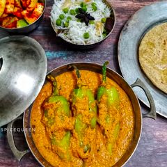 A picture of Hyderabadi Mirchi ka Salan.