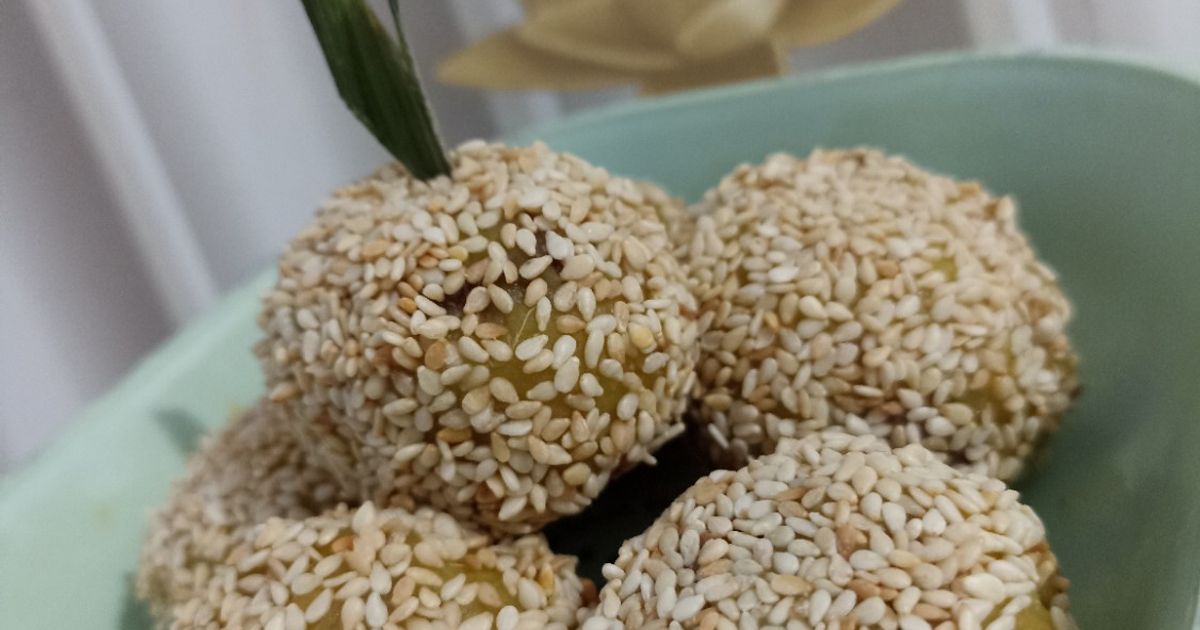 Onde-onde Ubi Selai Cokelat #tanpadigoreng