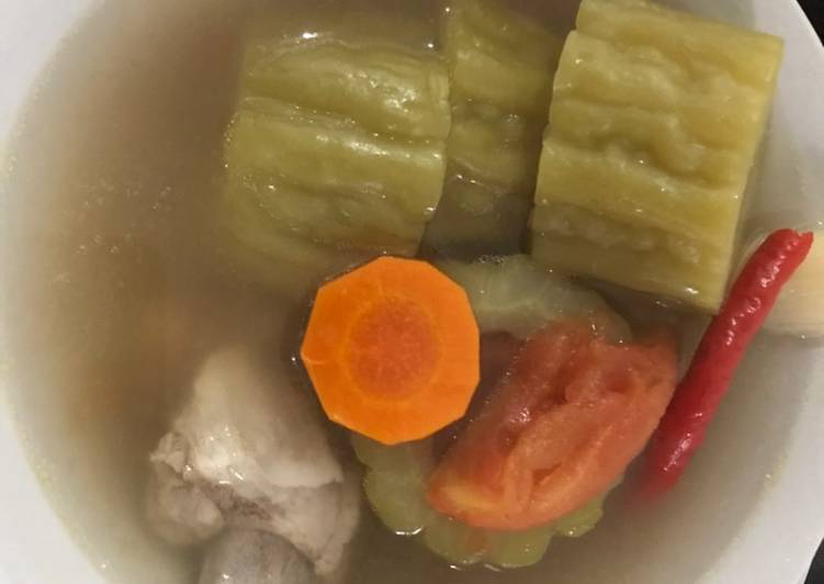 Bahan meracik Soup Pare resep mertua ala chef panda#non halal, Enak Banget