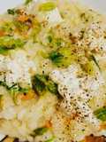 Risotto fiori zucchine e stracciatella