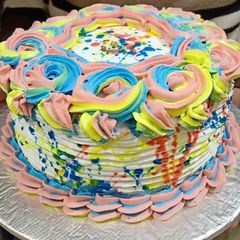 A picture of Homemade Rainbow Cake 😍😍.