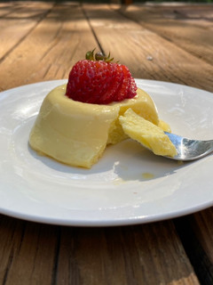 Una foto de Flan napolitano para uno sin azúcar en microondas