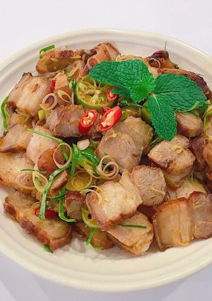 Hình của món Bắp bò ngâm mắm.