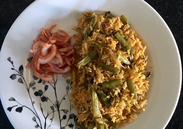 Step-by-Step Guide to Prepare Any-night-of-the-week Cluster Beans Pulao One pot Pulao