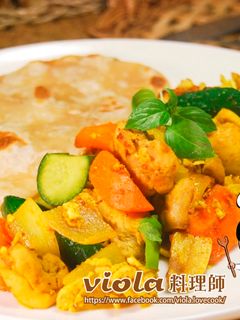 咖哩雞肉炒時蔬 的食譜成品照片