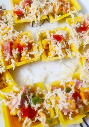 A picture of Crispy Cheesy Corn Canapes.