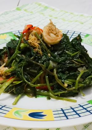 Foto resep Tumis Kangkung Udang Pedas