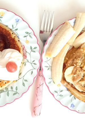 A picture of Tastiest Greek yoghurt pancakes.