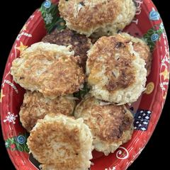 A picture of Pan-Fried German Potato Cakes (Reibekuchen).