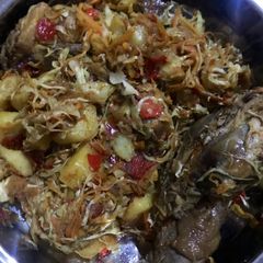 A picture of Potatoes cabbage sauce#kitchenhuntchallenge.