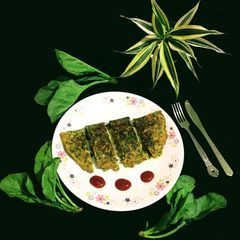 A picture of Spinach Mushroom Omelette.