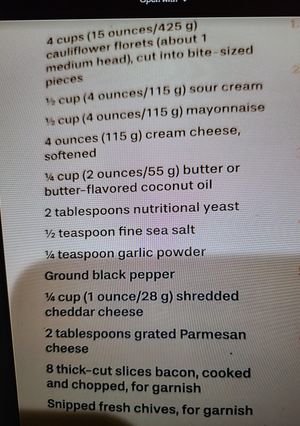 A picture of Cauliflower Bake.