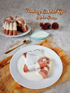 Foto resep Puding Coklat Keju & Vla Susu