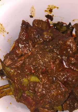 Foto resep Rendang daging sapi bumbu instan