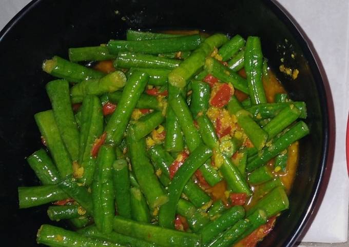 Resep: Oseng kacang panjang bumbu kuning Yang Enak