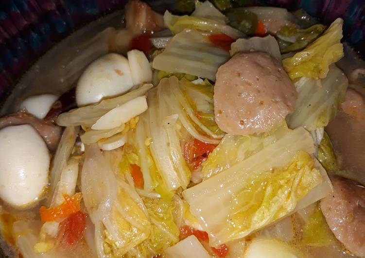 Cara Buat Tumis Sawi Putih Bakso Telur Puyuh Yang Sederhana