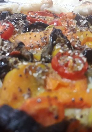 Una foto de Tarta de verduras grilladas/ asadas