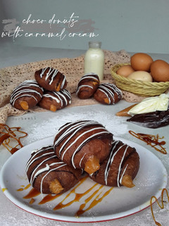Foto resep Choco donuts with caramel cream