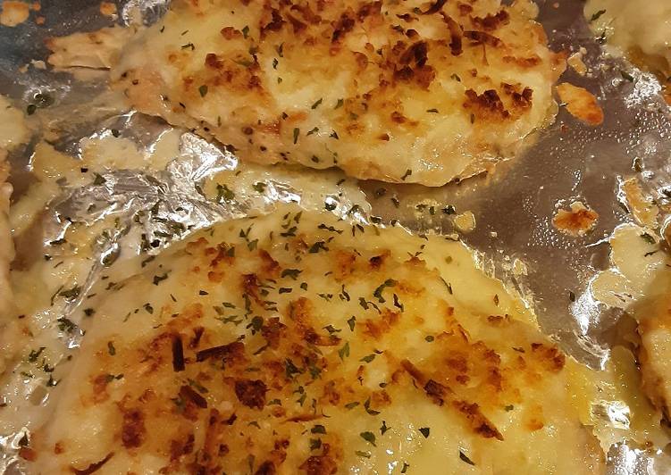 Steps to Make Perfect Copycat Longhorns Parmesan crusted chicken