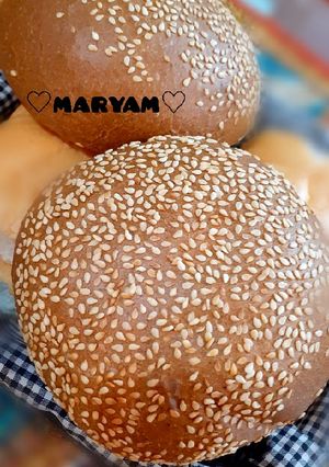 عکسی از دستور نان همبرگر سبوس دار🍔