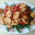 Baby Buncis Siram Baso Ikan