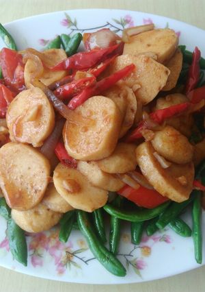 Foto resep Baby Buncis Siram Baso Ikan