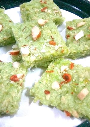 A picture of Lauki burfi.
