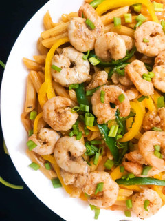 A picture of Periperi Prawn Pasta.