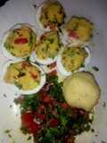 'Mayai Mwitu' Deviled Eggs With Uber-Kenyan Kachumbari, Matoke