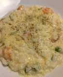 Risotto de camarones con queso Paraguay