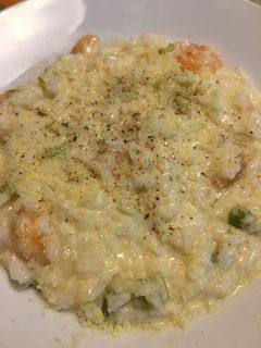 Una foto de Risotto de camarones con queso Paraguay