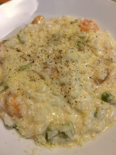 Una foto de Risotto de camarones con queso Paraguay