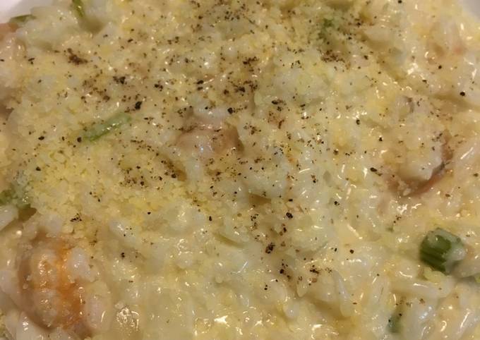 Risotto de camarones con queso Paraguay Receta de Fabiola Fernandez- Cookpad